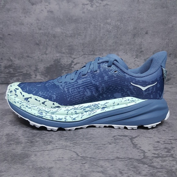 HOKA One One Speedgoat 6 GTX Trail Running Shoes Womens Size 9.5 B Blue Green - Picture 2 of 7